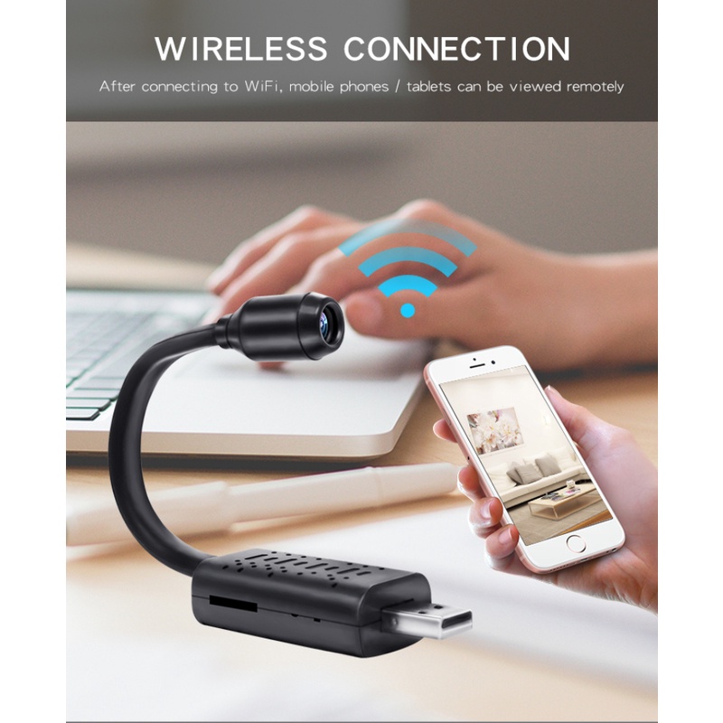 Camera An Ninh Mini V380 Pro USB 1080P HD CCTV Kết Nối Wifi Không Dây Có APP