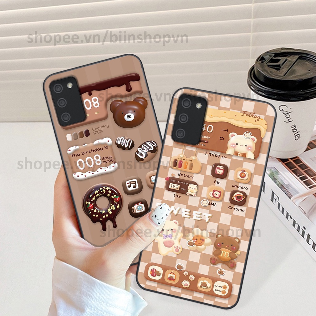Ốp Samsung A02s / A03s in hình gấu chocolate kẹo ngọt siêu đẹp siêu xinh