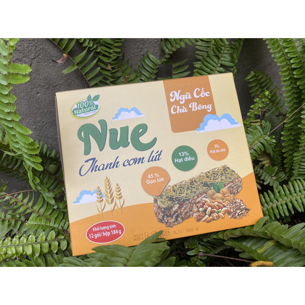 Thanh Cơm Gạo Lứt Sấy Ngũ Cốc Ăn Kiêng Dinh Dưỡng NUE   - Hộp 300g