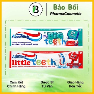 Kem đánh răng Aquafresh Big Teeth Và Little Teeth Giúp Bé Ngừa Sâu Răng, Chắc Răng, Nướu Khỏe, Hơi Thở Thơm Mát