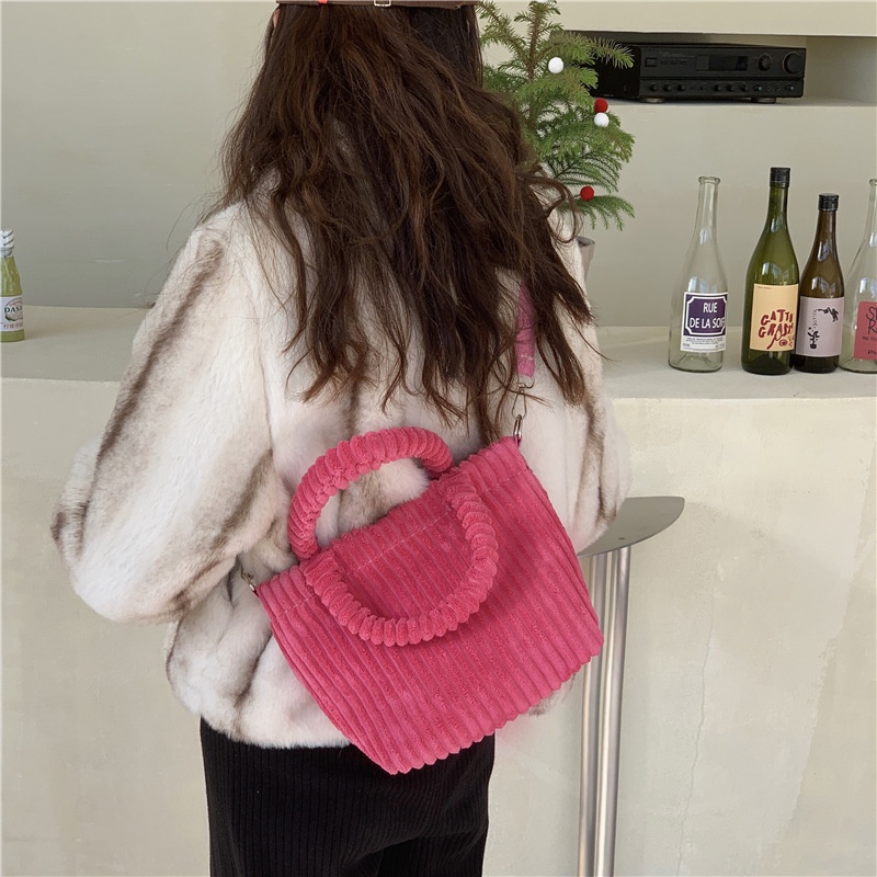 Túi Xách Vải Nhung Thời Trang Hàn Quốc Đơn Giản Cho Nữ