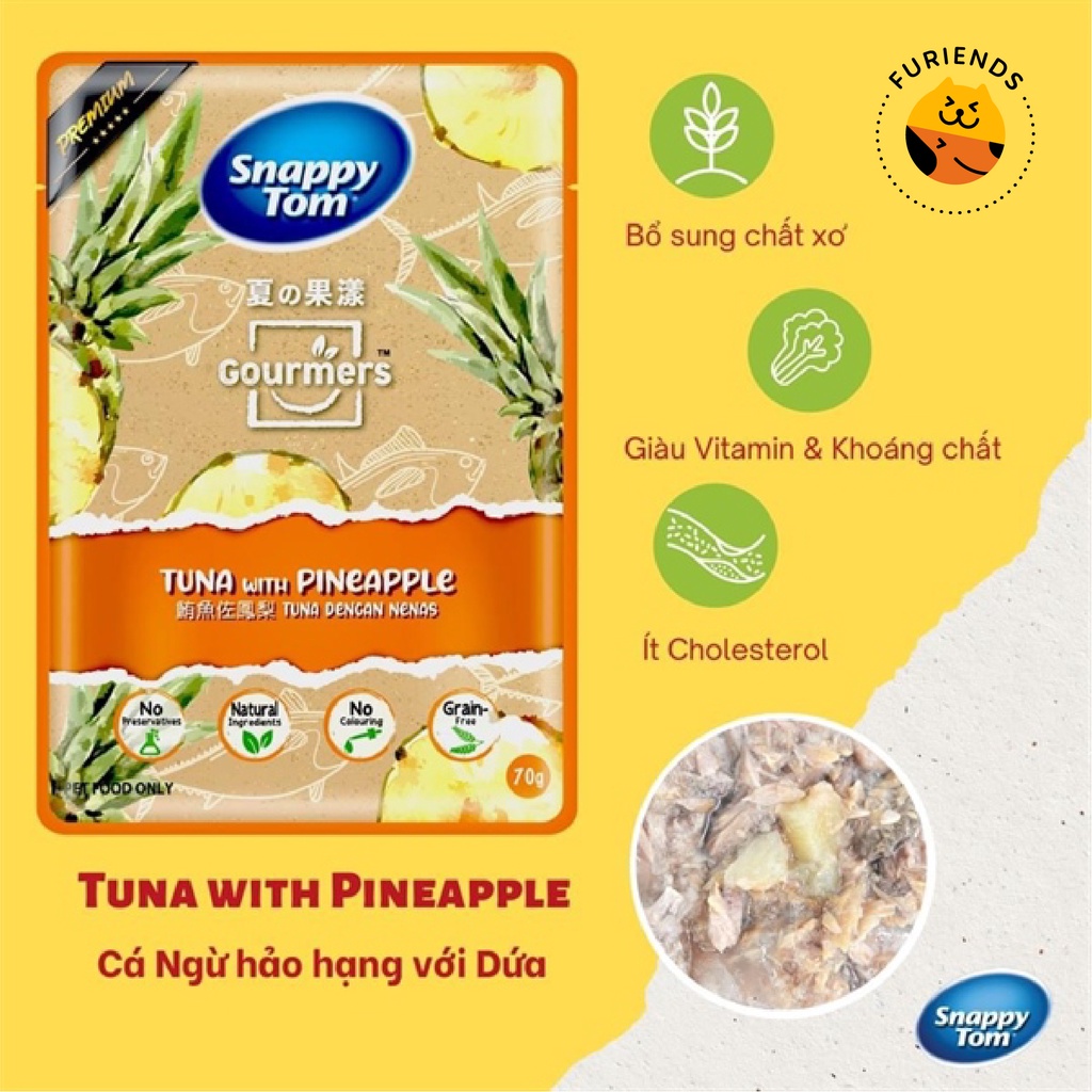 Pate Snappy Tom vị trái cây gói 70 gram dành cho mèo – Furiends