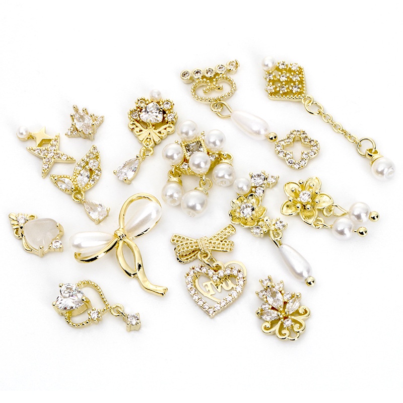 Phụ Kiện Đính Trang Trí Móng Tay Bằng Hợp Kim DIY Thời Trang