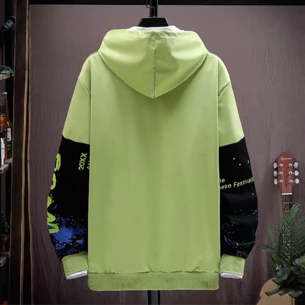 Áo hoodies dài tay unisex SOZO phối hai màu in chữ BOOM nổi bật - AO TOP NAM 90000205