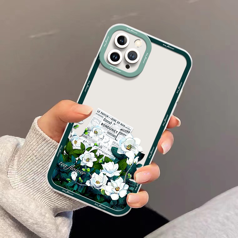 Ốp Điện Thoại TPU Dẻo Trong Suốt Họa Tiết Hoa Xinh Xắn Cho IPhone 14 12 13 X XS XR 11 14 Pro Max 6 6S 7 8 Plus