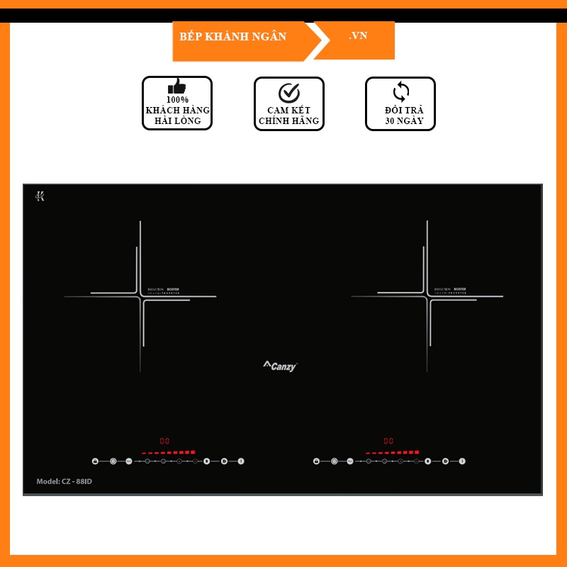 Bếp Từ Đôi Canzy CZ 88ID Bếp Từ Inverter Bếp Điện Âm Canzy Chính Hãng
