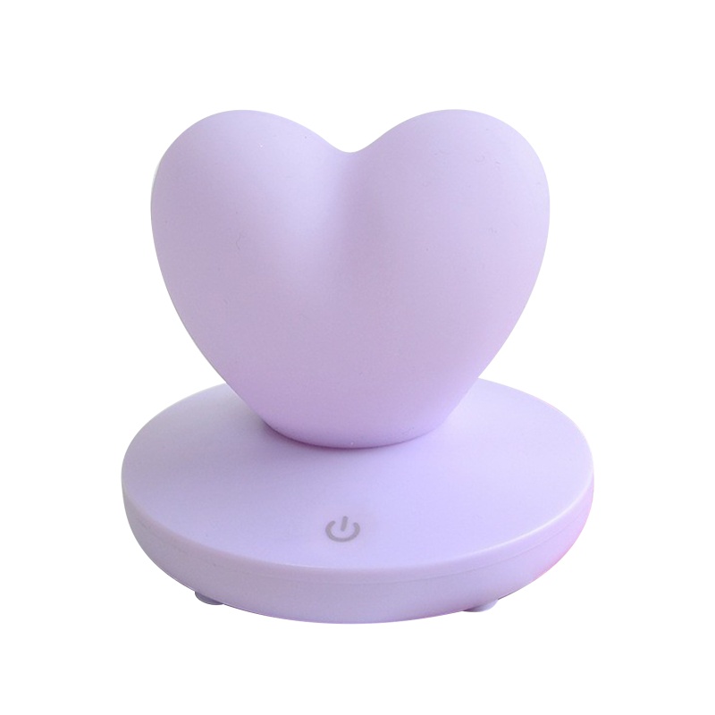 Đèn Ngủ Di Động Bằng Silicon Họa Tiết Trái Tim Dễ Thương Trang Trí Phòng Ngủ Cho Bé Trai Bé Gái