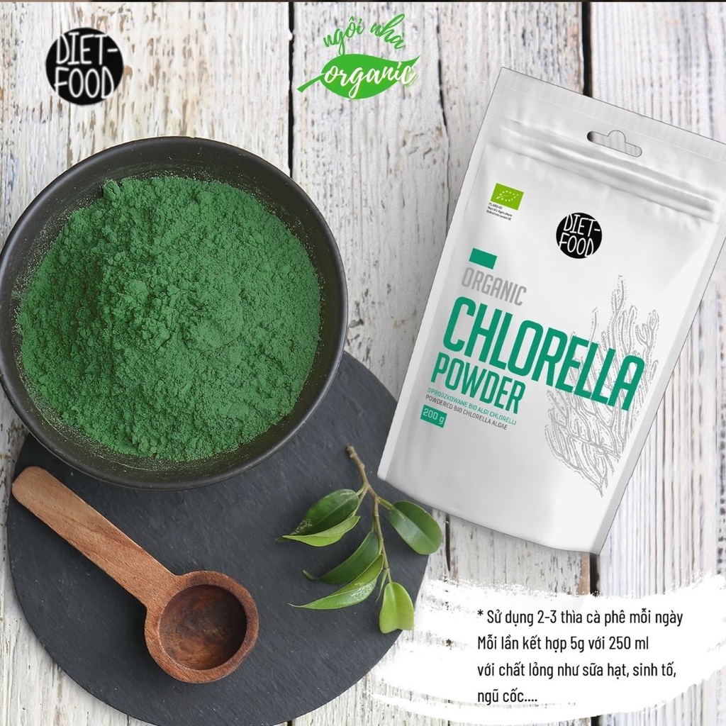 Bột Tảo Lục Chlorella Hữu Cơ 200g Diet Food Organic Chlorella Powder