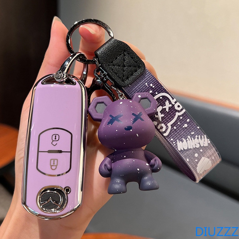 Ốp Chìa Khóa TPU 3 Nút Cho Mazda 2 3 6 Atenza Axela Demio CX5 CX-3 CX7 CX-5 CX-9 2015 2016 2017 2018 2019