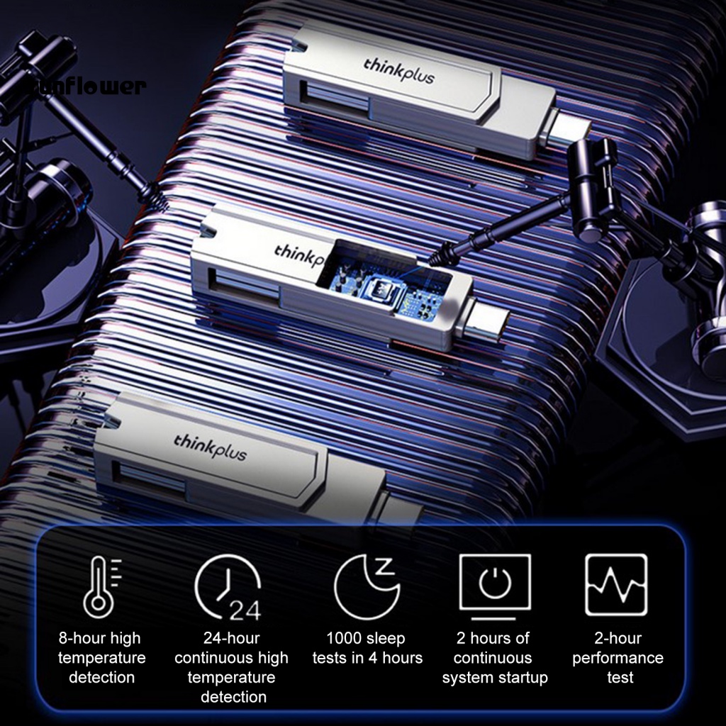 Ổ Đĩa Flash Usb 3.0 Xoay Được Cho Lenovo Thinkplus TYCU301 32 / 64 / 128GB Type-C