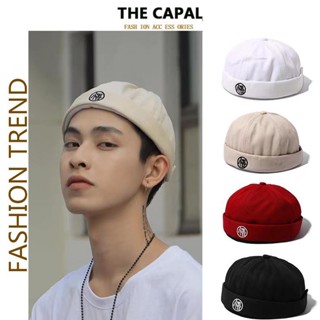  Mũ tròn The Capal nam nữ không vành thêu chữ Trung Hoa phong cách hoài cổ 