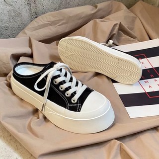 Giày thể thao nữ chất vải canvas dáng basic