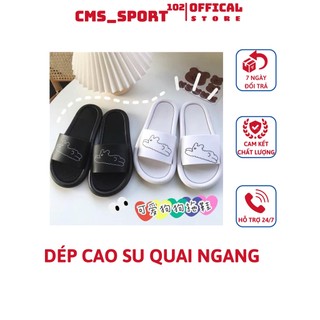 Dép lê cao su quai ngang nam nữ, dép lê đi trong nhà họa tiết hình chú cún dễ thương DU14-chuyenmuasam