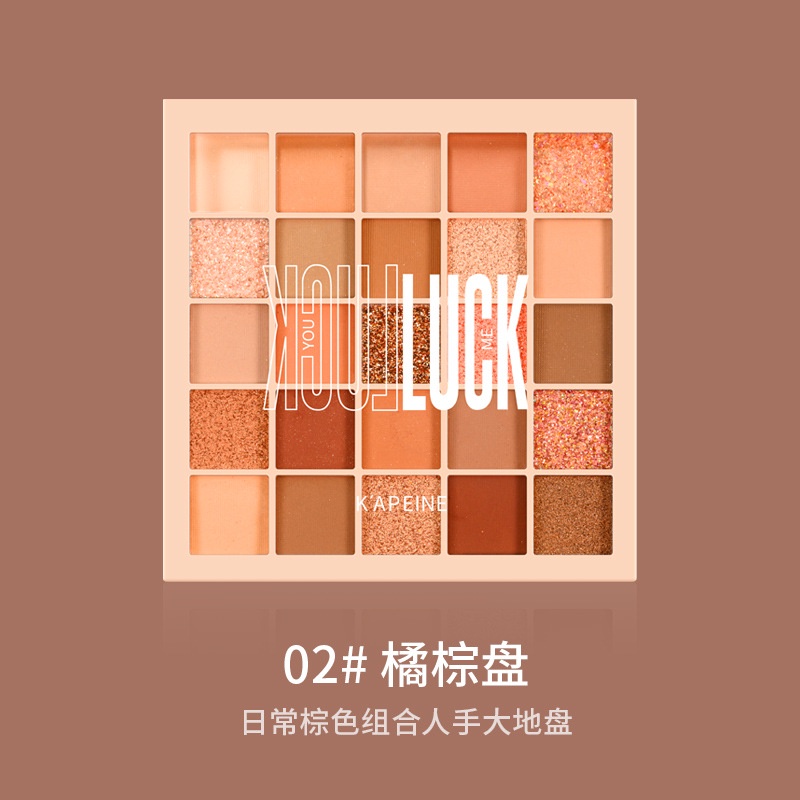 Bảng phấn mắt 25 ô phấn trang điểm xinh xắn bền màu chống thấm nước LuckLuck PK308