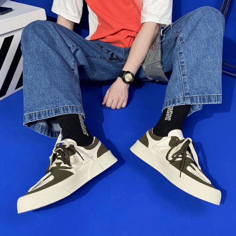 Giày Sneaker Đế Dày Cổ Thấp Thời Trang Mùa Hè 2022 Phong Cách Hàn Quốc Cho Nam