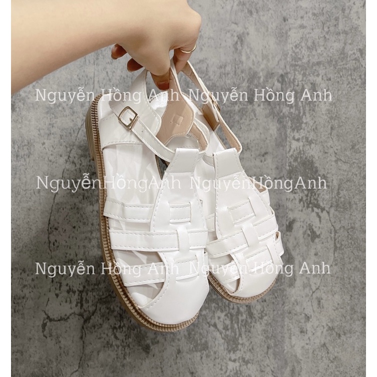 giày sandal (xăng đan quai hậu) quai đan rọ da mềm cho nữ
