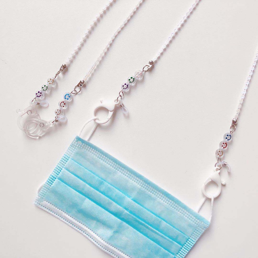 Mặt Nạ Dây Xích Acrylic In Họa Tiết Hoạt Hình Phong Cách Hàn Quốc 2022