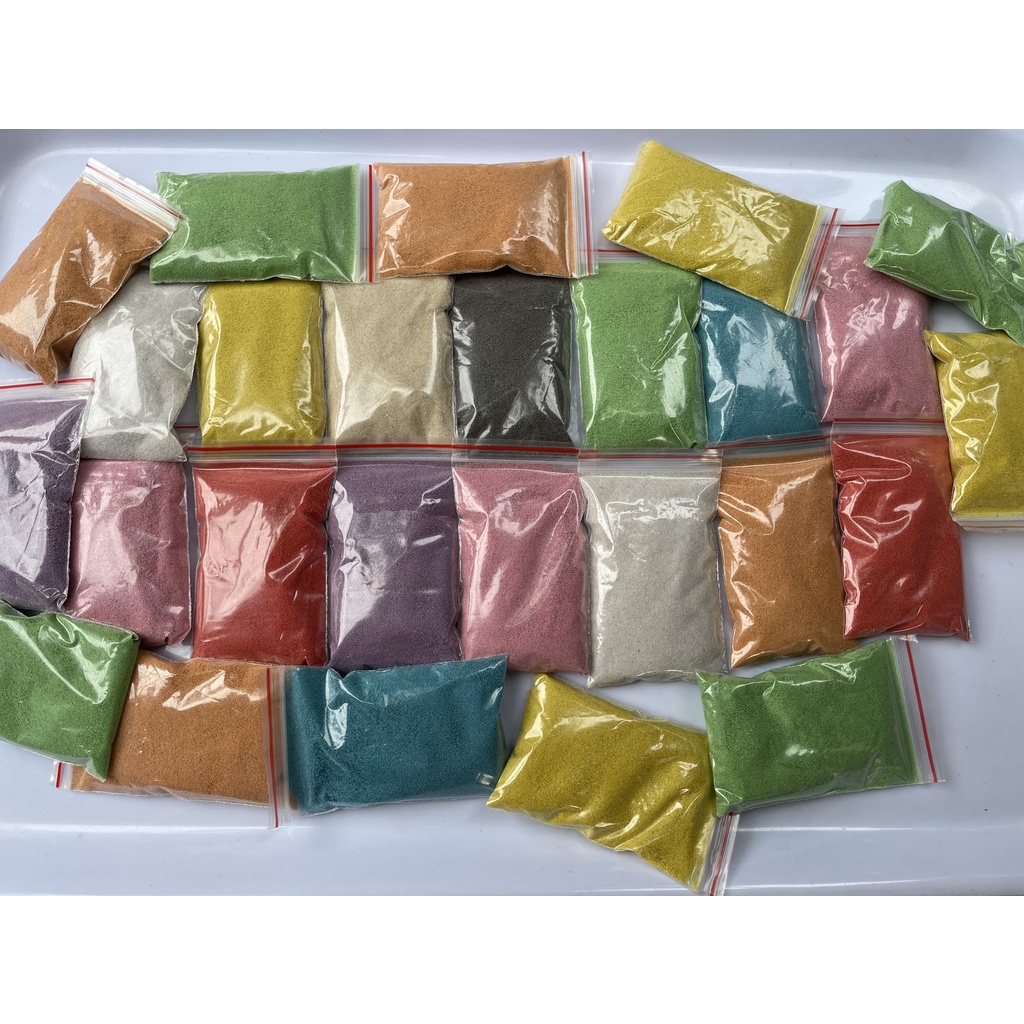 Cát màu tranh cát bịch 1kg (có 12 màu theo phân loại hàng)