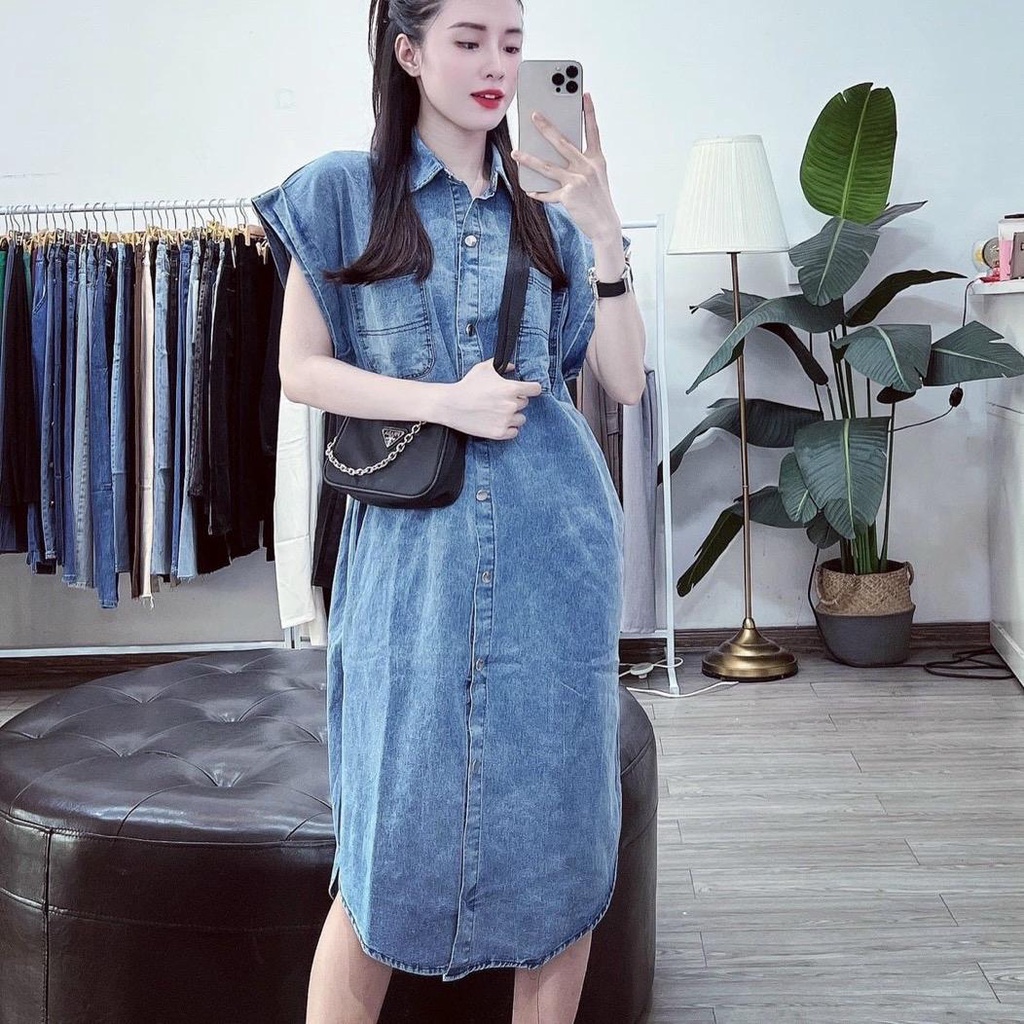 Đầm Jean AIORI Tay Cánh Dơi Y004