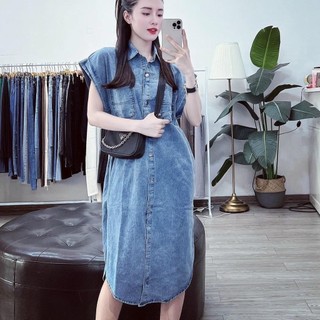 Đầm jean aiori tay cánh dơi y004