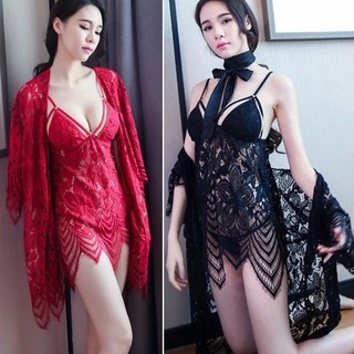 Sét váy + áo choàng ren tầng 1492 mềm mại quyến rũ
