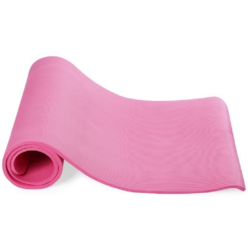 Thảm Tập Yoga TPE dày 8mm Chống Trượt - Thảm Tập Thể Dục, Gym  - tham tập yoga- Cực Êm, Bám Dính Sàn - Màu Hồng