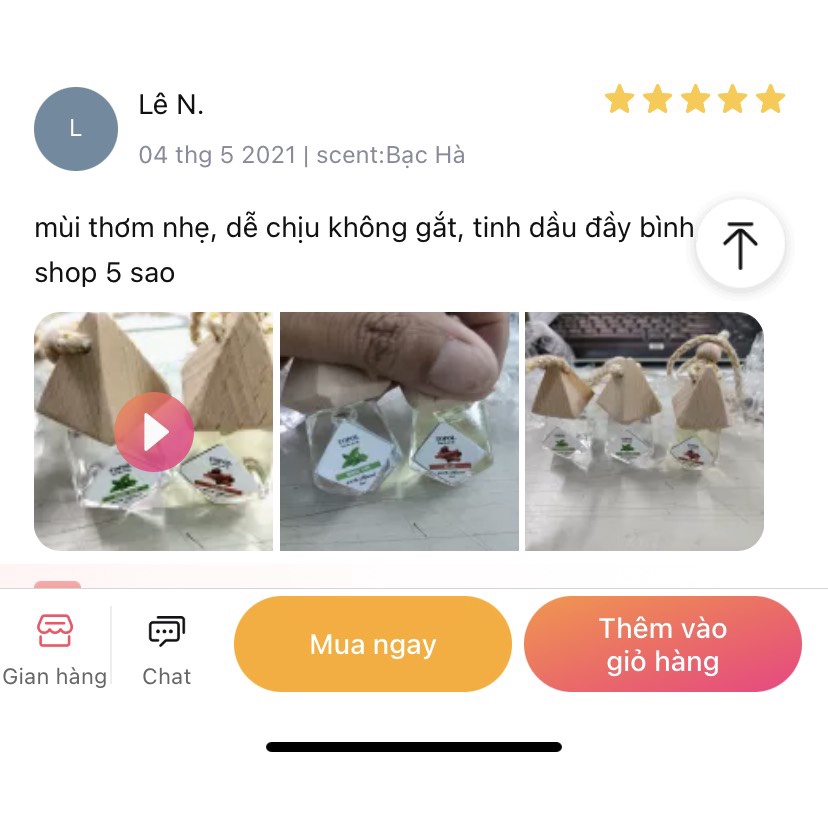 Tinh Dầu Treo Xe Hơi |Treo Xe Ô Tô | Hương LAVENDER | Khử Mùi Chống Say Xe Hiệu Quả‎