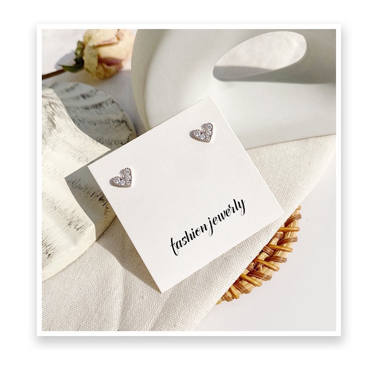 Bông Tai Mạ Bạc 925 Hình Trái Tim Đơn Giản Thời Trang 2022