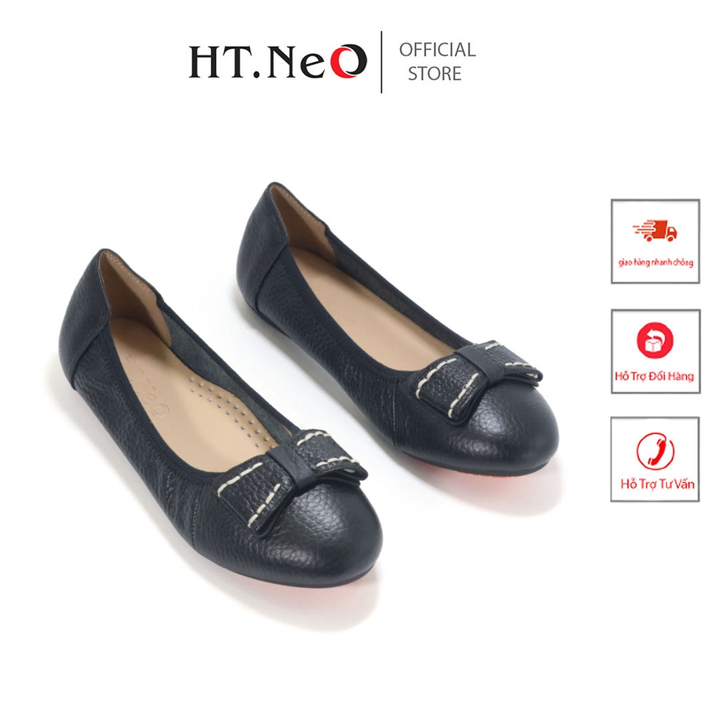 Giày búp bê nữ -Giày da nữ HT.NEO da bò Thật , kiểu dáng đơn giản , da mềm, êm chân ,mang cả ngày thoải mái GB22
