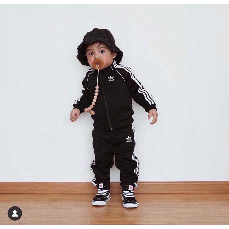 Bộ Adidas xuất , chất da cá chéo , bé trai , bé gái