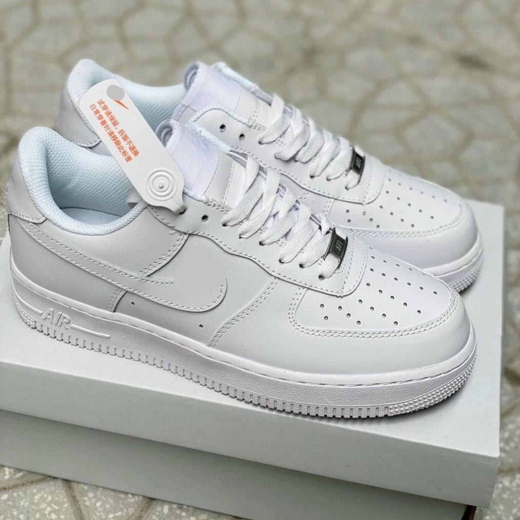 Giày_Nike Trắng AF1 Nam Nữ, Giày Thể Thao Air Force 1 Full Trắng Hàng Đẹp Full Box