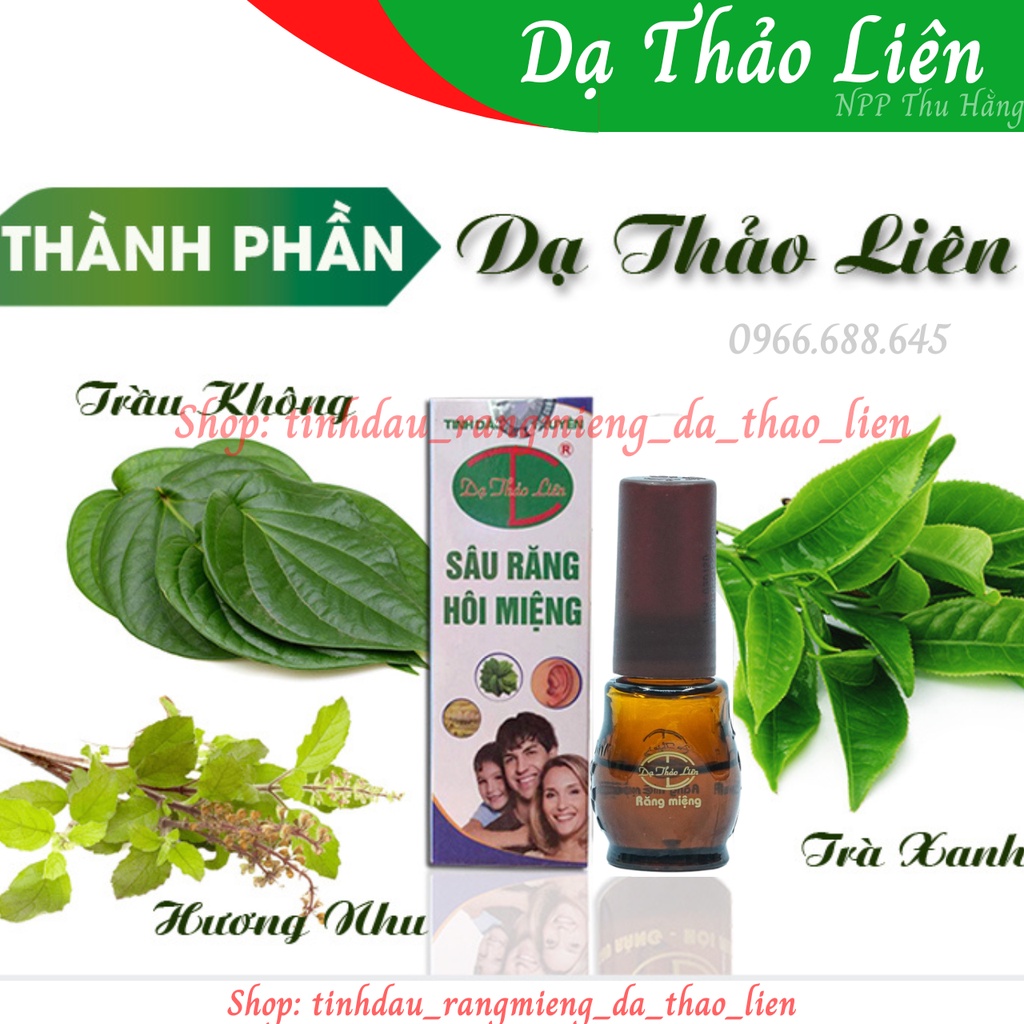 Tinh Dầu Răng Miệng Dạ Thảo Liên hỗ trợ Sâu răng, hôi miệng, nhiệt miệng