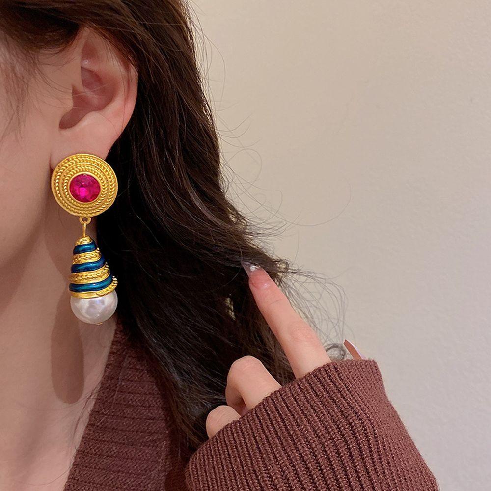 Khuyên Tai Thả Thanh Lịch Cổ Điển Cho Nữ|Nơ Phong Cách Baroque|Bông Tai Tua Rua Thời Trang Nữ Tính