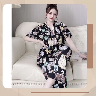Đồ ngủ pijama bigsize dài 50-85kg đồ mặc nhà cho nữ chất mềm mịn