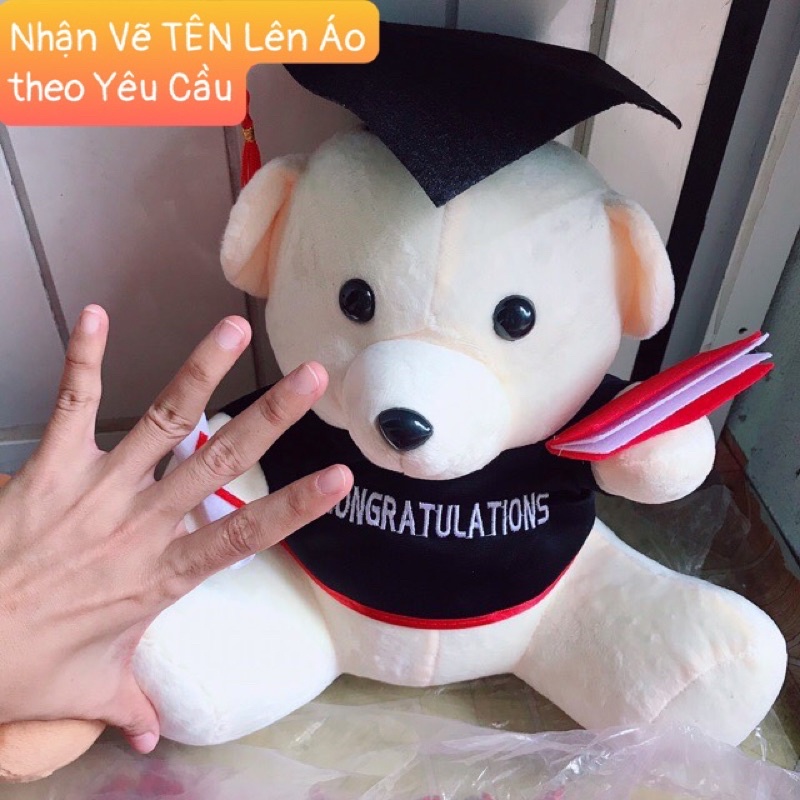 GẤU TỐT NGHIỆP 40cm,LÔNG NHUNG MỀM MỊN