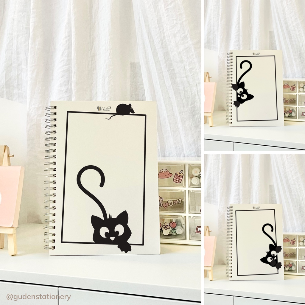 Sổ tay cỡ A5 mèo đen 120 trang_Guden Stationery