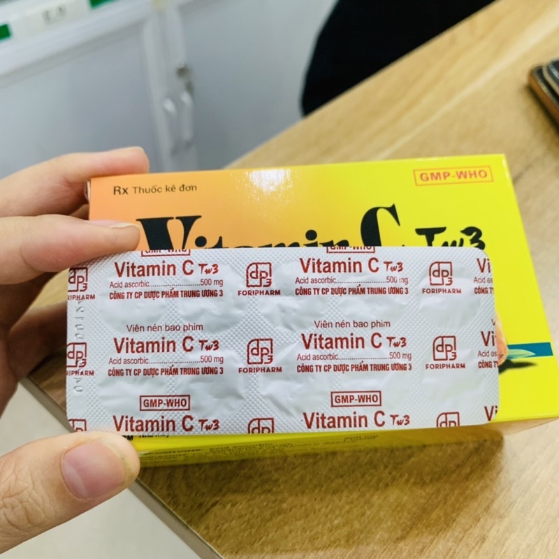 Viên Uống Vitamin C TW3 - Tăng Sức Đề Kháng Đẹp Da (10 vỉ x 10 viên)