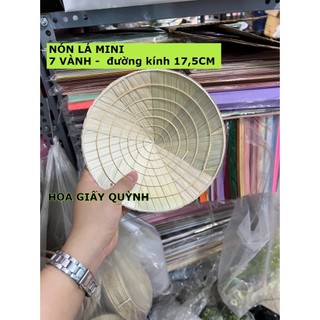 NÓN LÁ MINI TRANG TRÍ (đường kính 7.5cm/9.5cm/12cm/14.5cm/17.5cm)