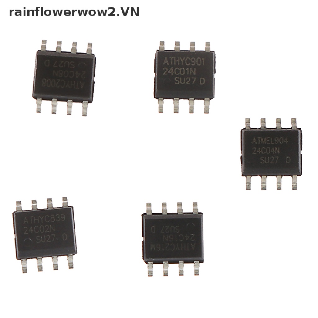Bộ 10 Chip Bộ Nhớ AT 24C01 24C02 24C04 24C08 24C16 24C01N 24C02N 24C04N 24C08N 24C16N SOP8 DIP8 IC