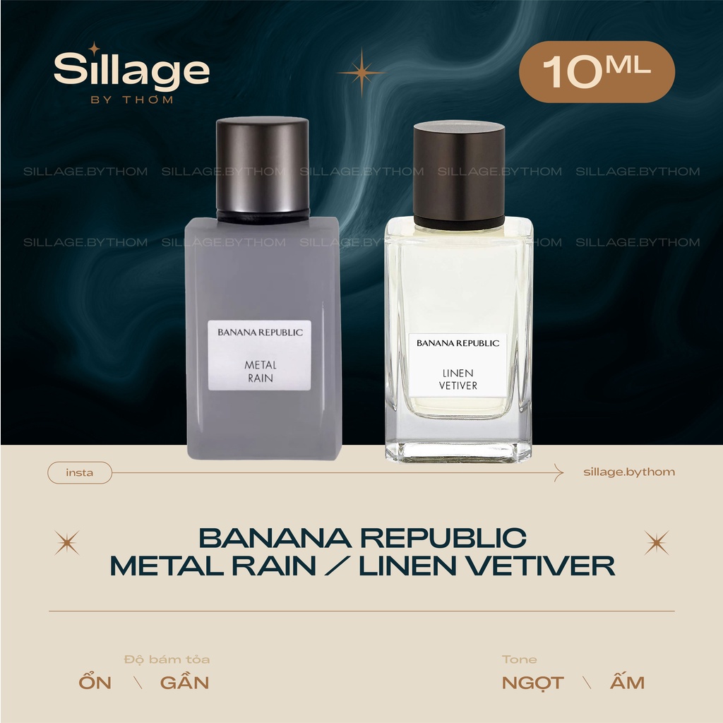 METAL RAIN LINEN VETIVER EDP BANANA REPUBLIC | Mẫu Thử Nước Hoa