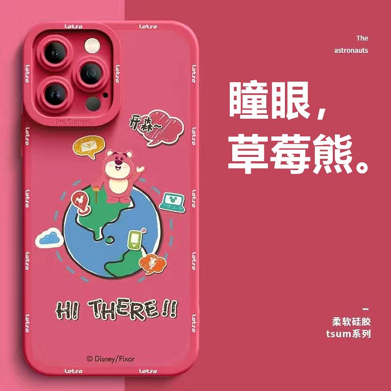 Ốp Điện Thoại In Hình Gấu Dâu Cho iPhone 13 / 12Pro / 12Pro / 12Pro / 12ProMax / 11 / 11ProMax 11Pro 11 13promax