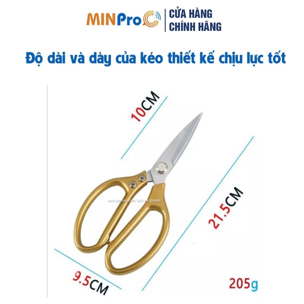 Kéo làm hàng MINPRO cắt gà, vải, giấy cực sắc chắc chắn, chất liệu thép cao cấp