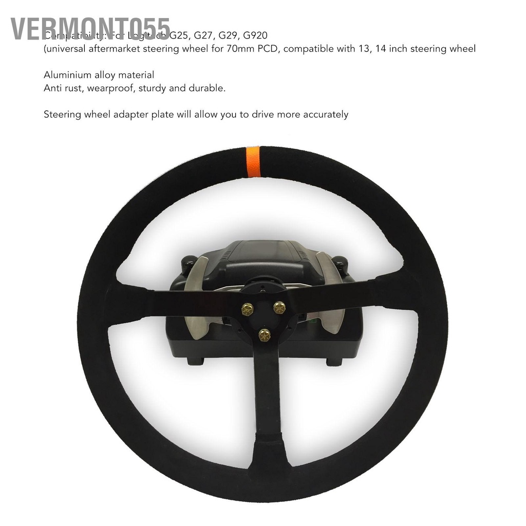 Có thể bán buôn Bộ điều hợp vô lăng 70mm bằng hợp kim nhôm cho Logitech G25 G27 G29 G920 13 14in Vermont055 Hàng giao ngay