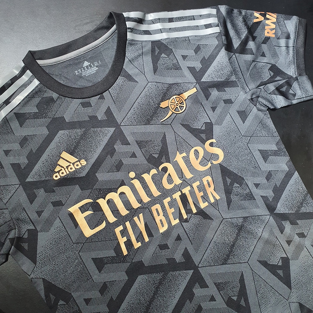 ÁO BÓNG ĐÁ ARSENAL ĐEN SÂN KHÁCH 22/23 – HÀNG THÁI LAN – BẢN PLAYER S.F – CHUẨN ÁO ĐẤU CẦU THỦ