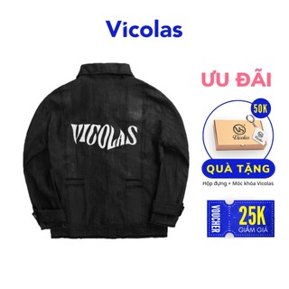Áo khoác nam denim phối da V VICOLAS PARALLEL PATH JACKET