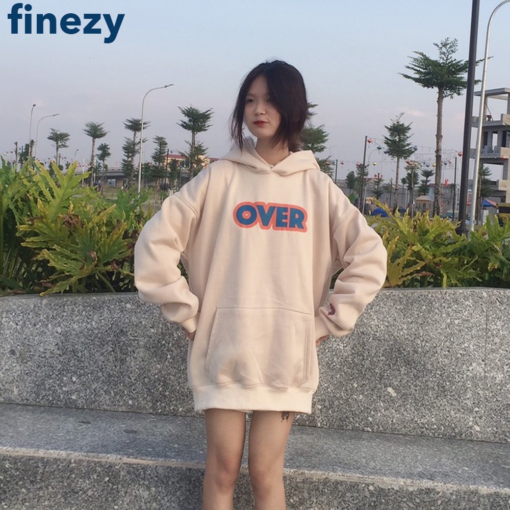 Áo hoodie nam nữ Finezy Unisex form rộng, vải nỉ dày dặn, 4 màu trẻ trung