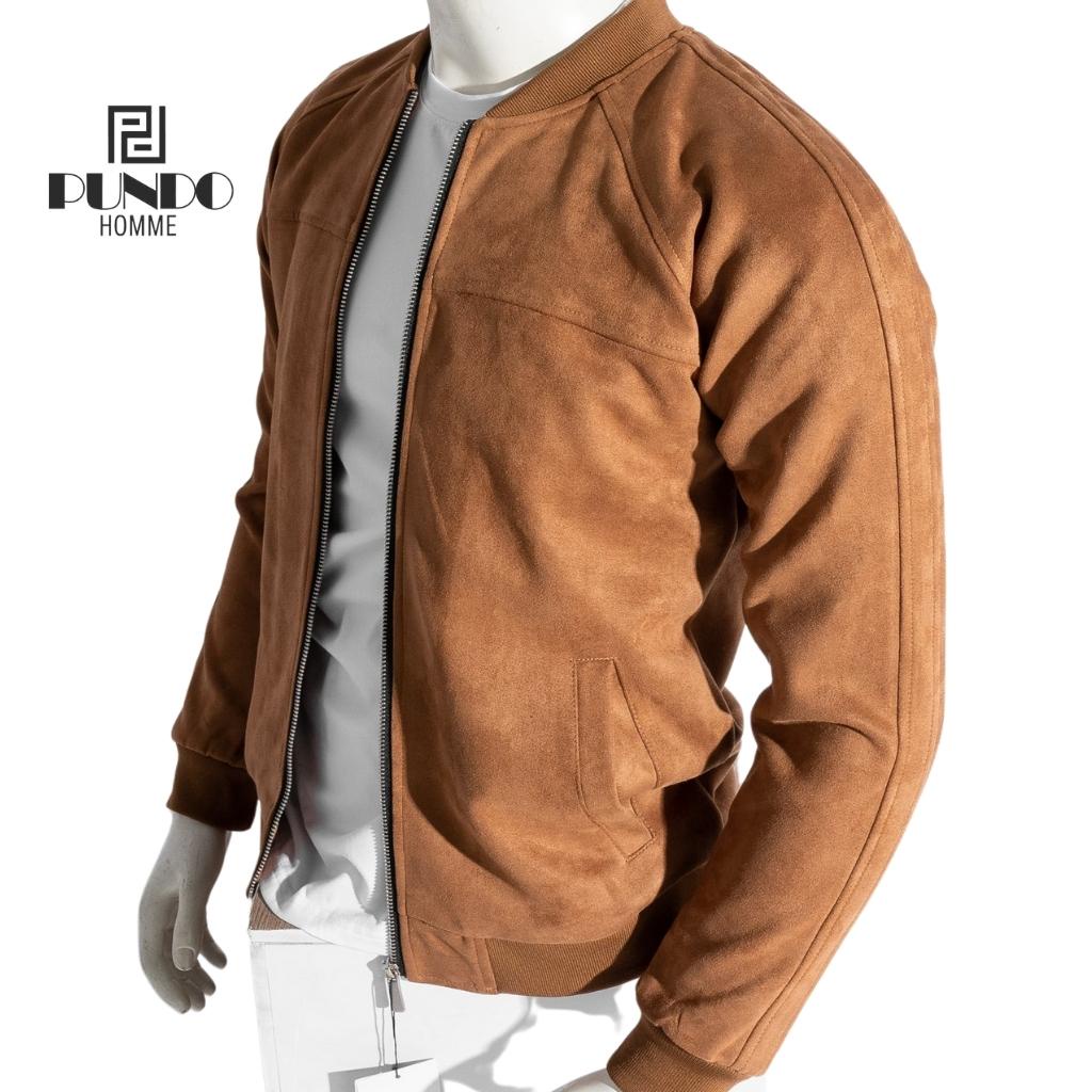 Áo khoác nam BOMBER chất da lộn cao cấp size đến 85kg PUNDOHOMME AKPD20
