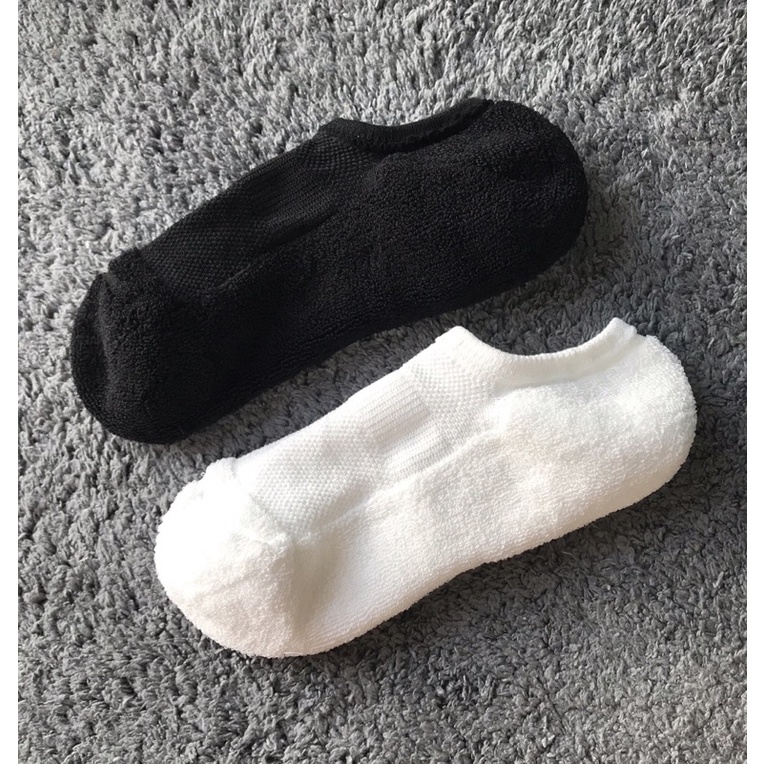 Tất vớ cổ ngắn nam 100% cotton Uni.qlo thông hơi thoáng mát ôm chân hạn chế xù lông big size 42-46 Sukishop