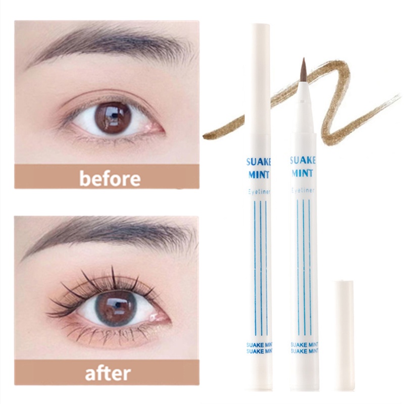 Bút Kẻ Mắt Dạng Lỏng SUAKE Đầu Cọ Siêu Mịn Chống Nước Chống Mồ Hôi Mau Khô Không Lem