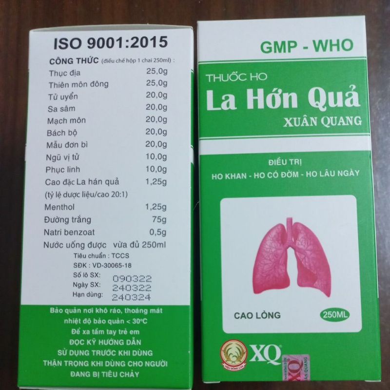 La hớn quả xuân quang - cao lỏng 250ml